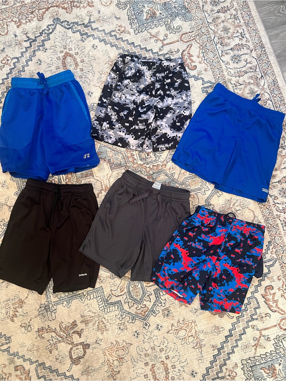 Boys Athletic Shorts - Blue & Black Styles